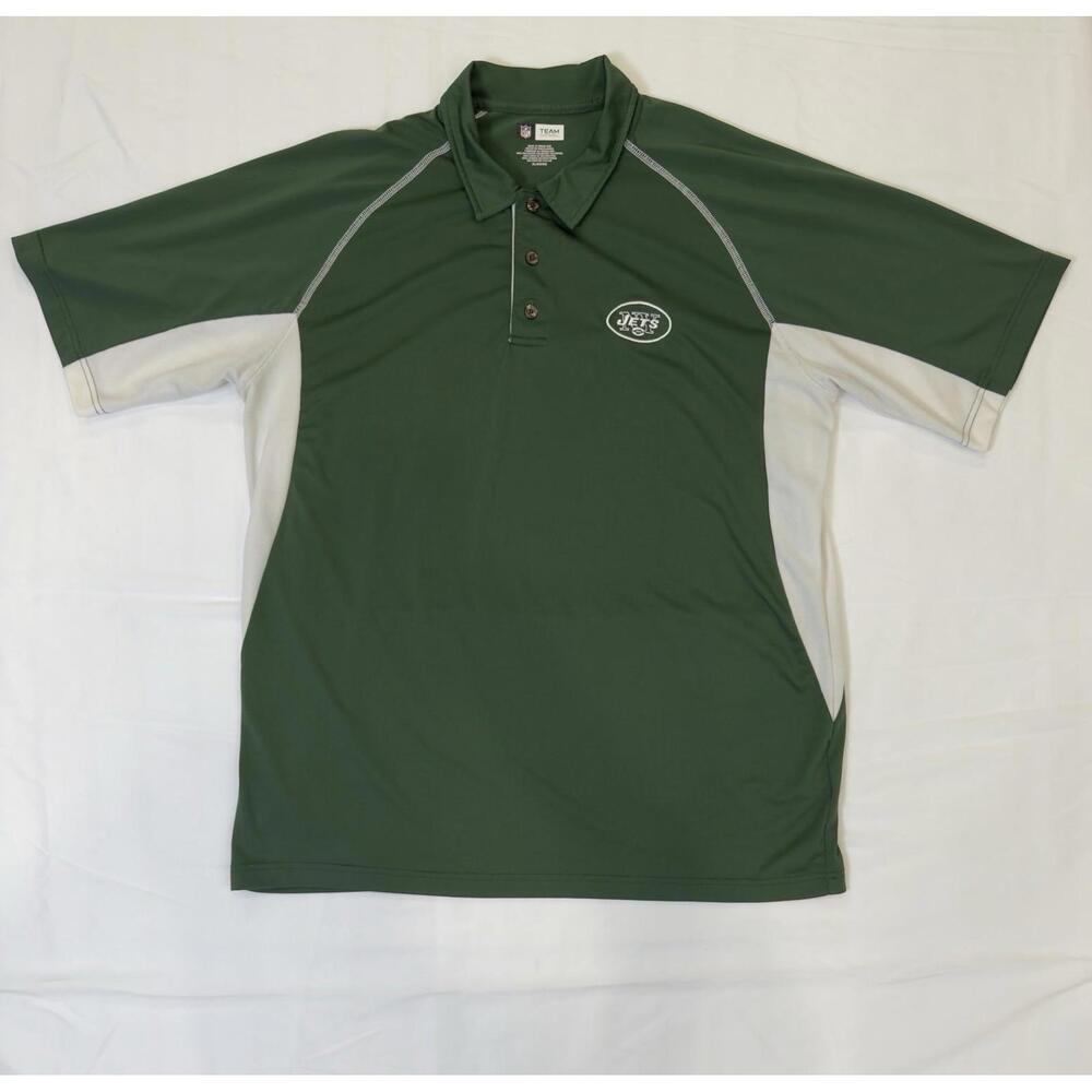 NFL Team Apparel New York Jets Coach's Sideline Performance Golf Polo Shirt XL